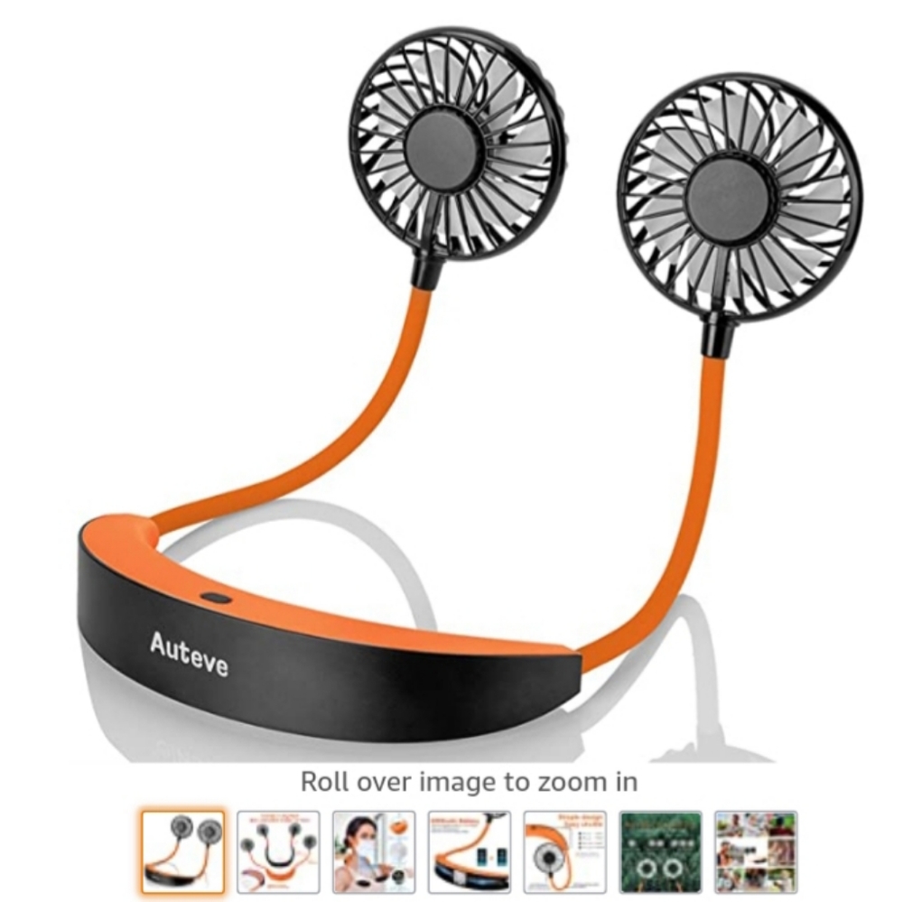 Mini hanging neck fan